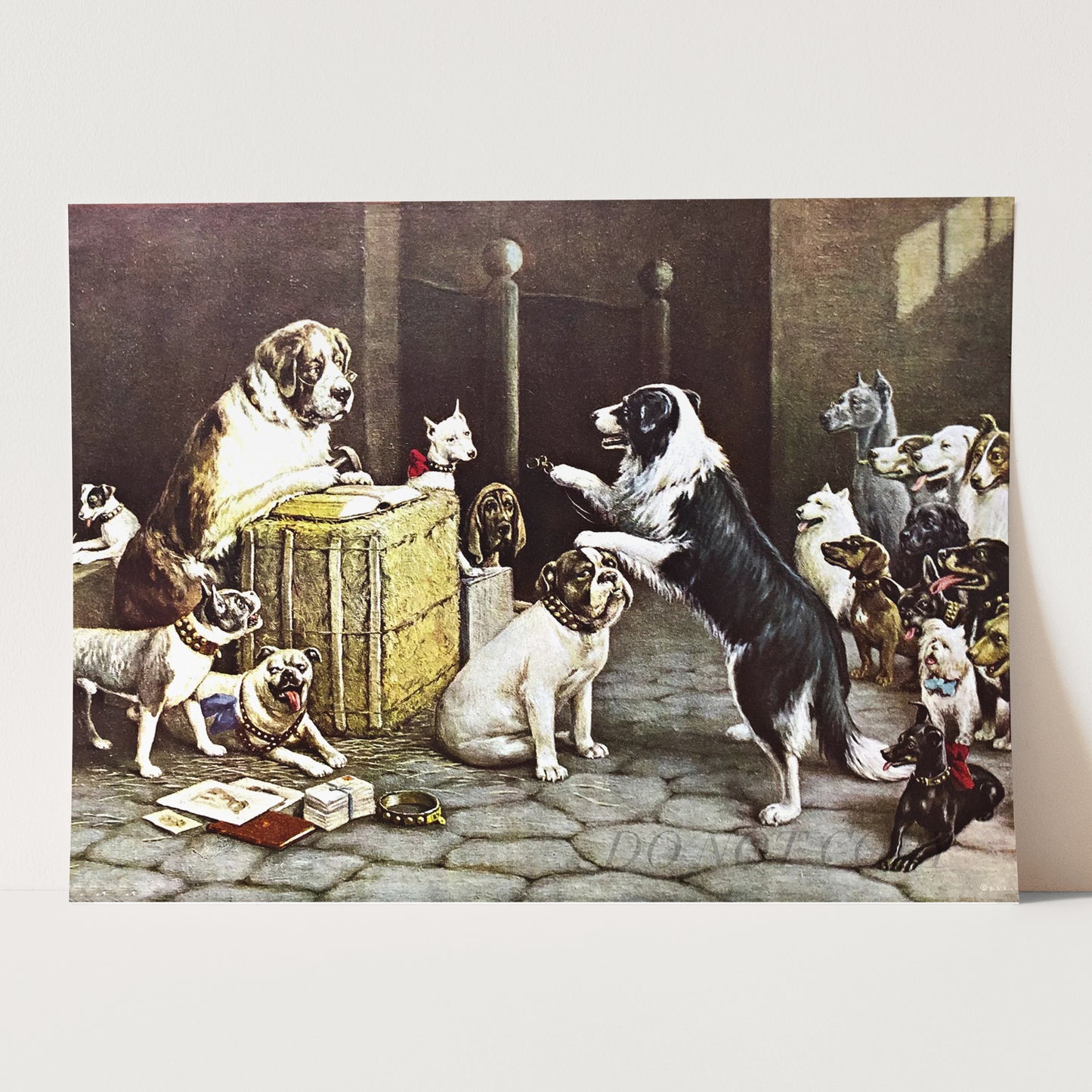 A Breach of a Promise Suit, CM Coolidge Dogs Painting