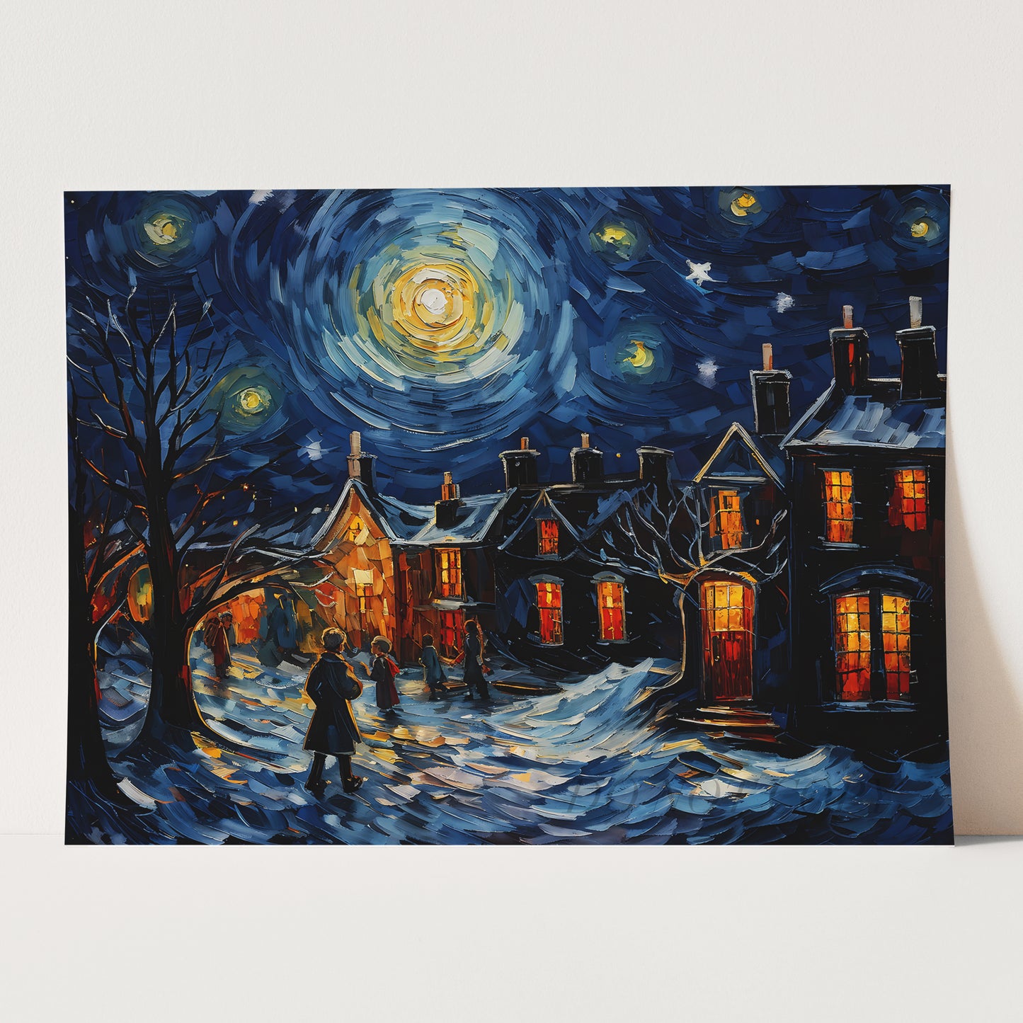 A Christmas Carol as Van Gogh Starry Night
