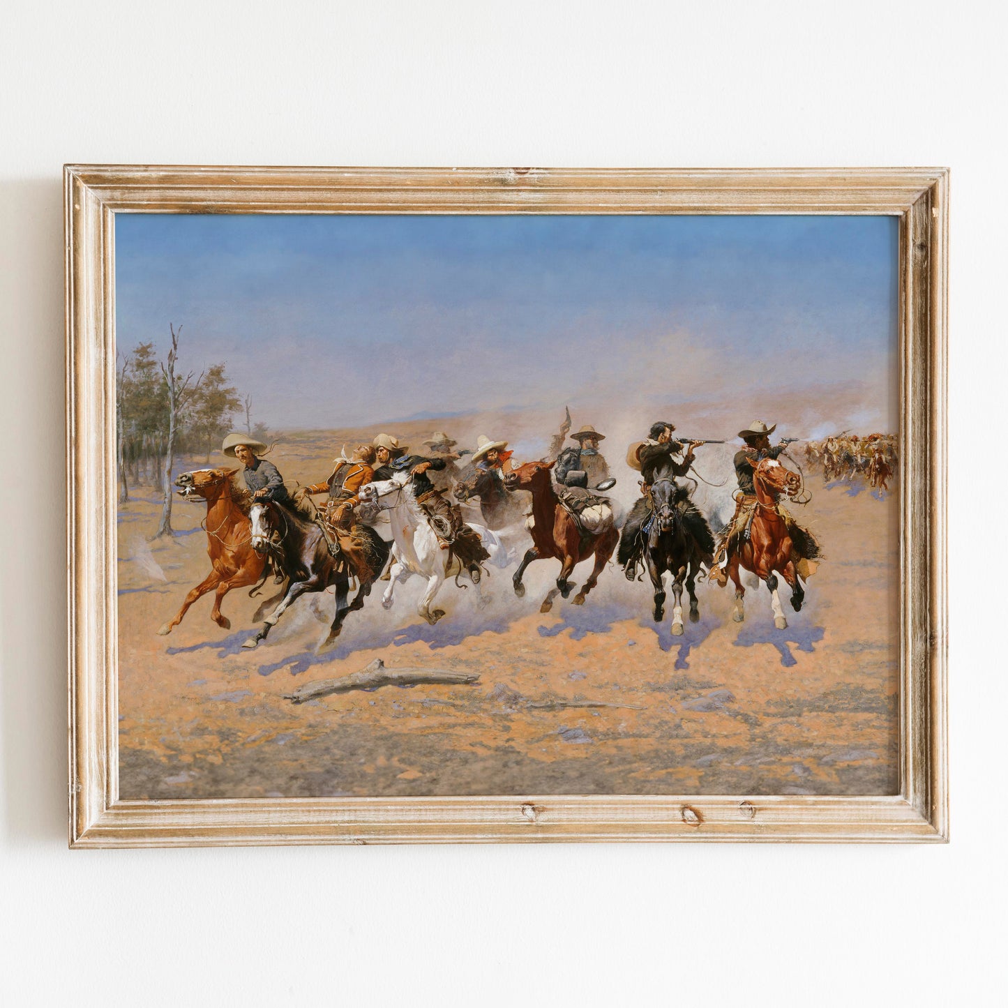 A Dash for the Timber by Frederic Remington