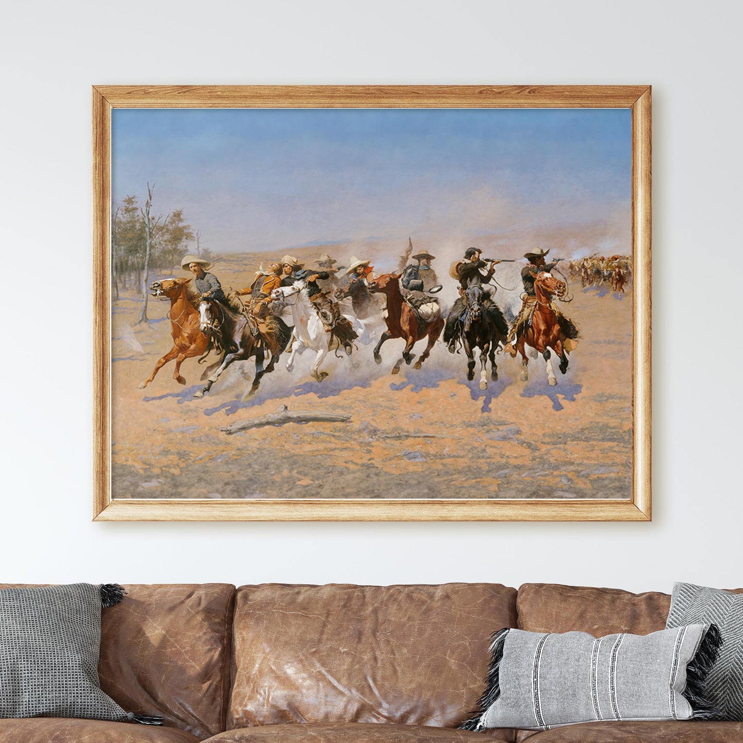 A Dash for the Timber by Frederic Remington