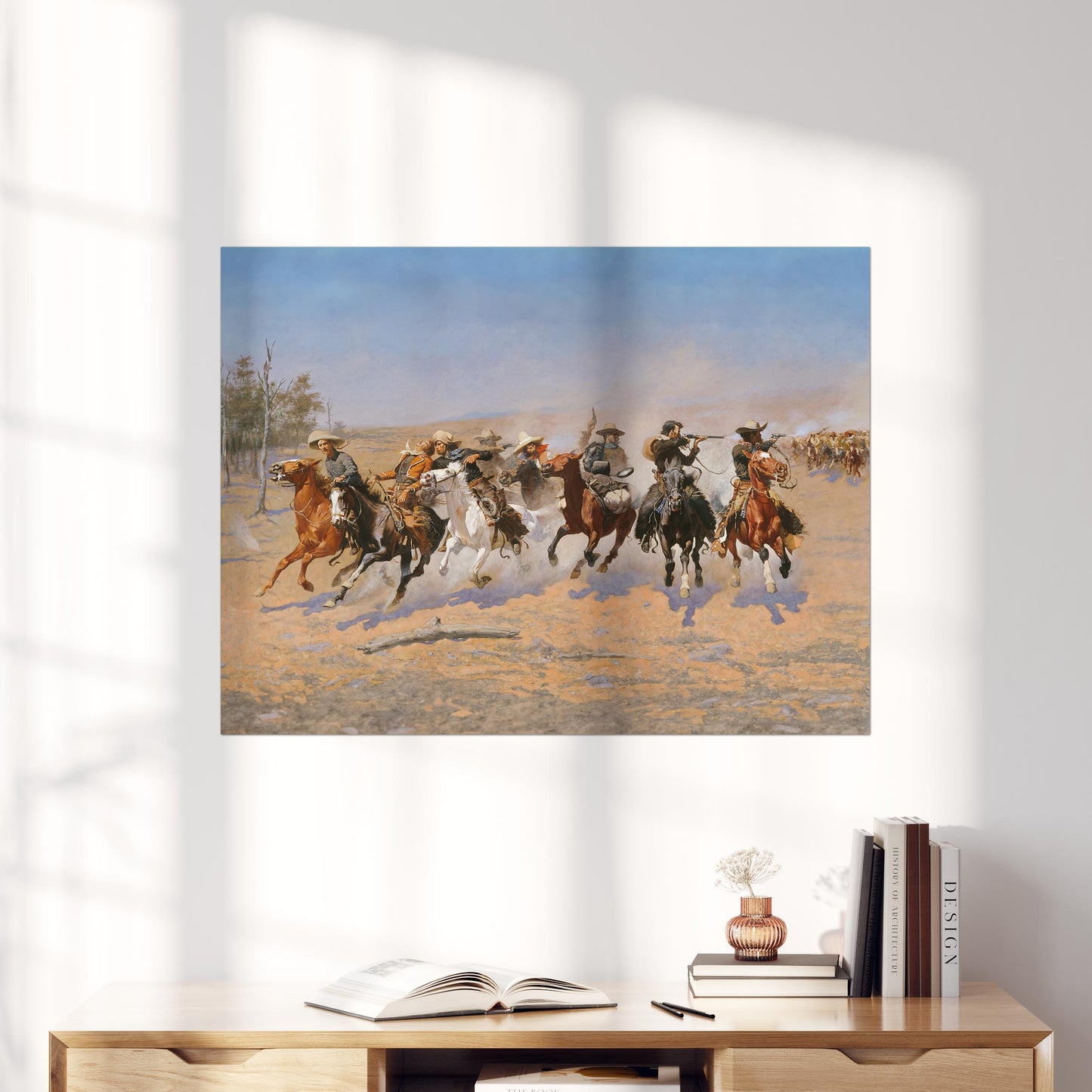 A Dash for the Timber by Frederic Remington