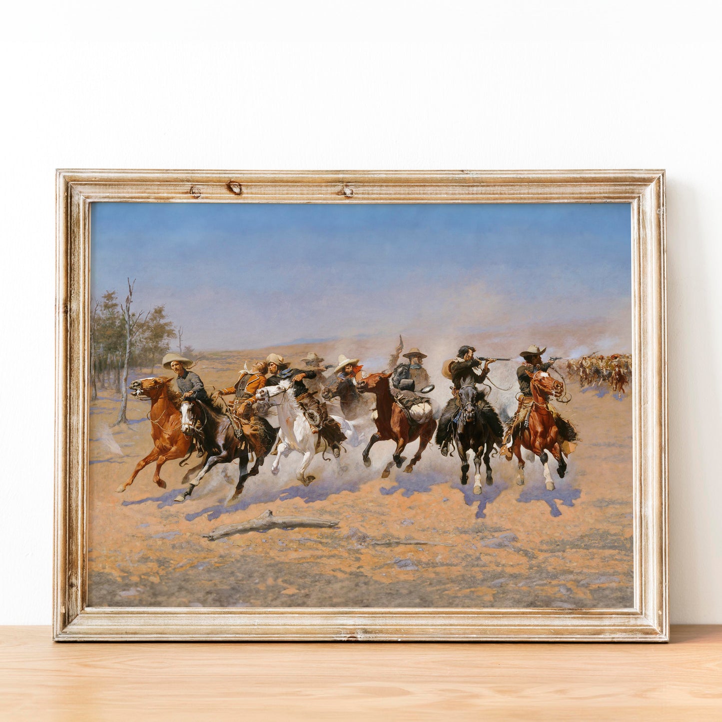 A Dash for the Timber by Frederic Remington