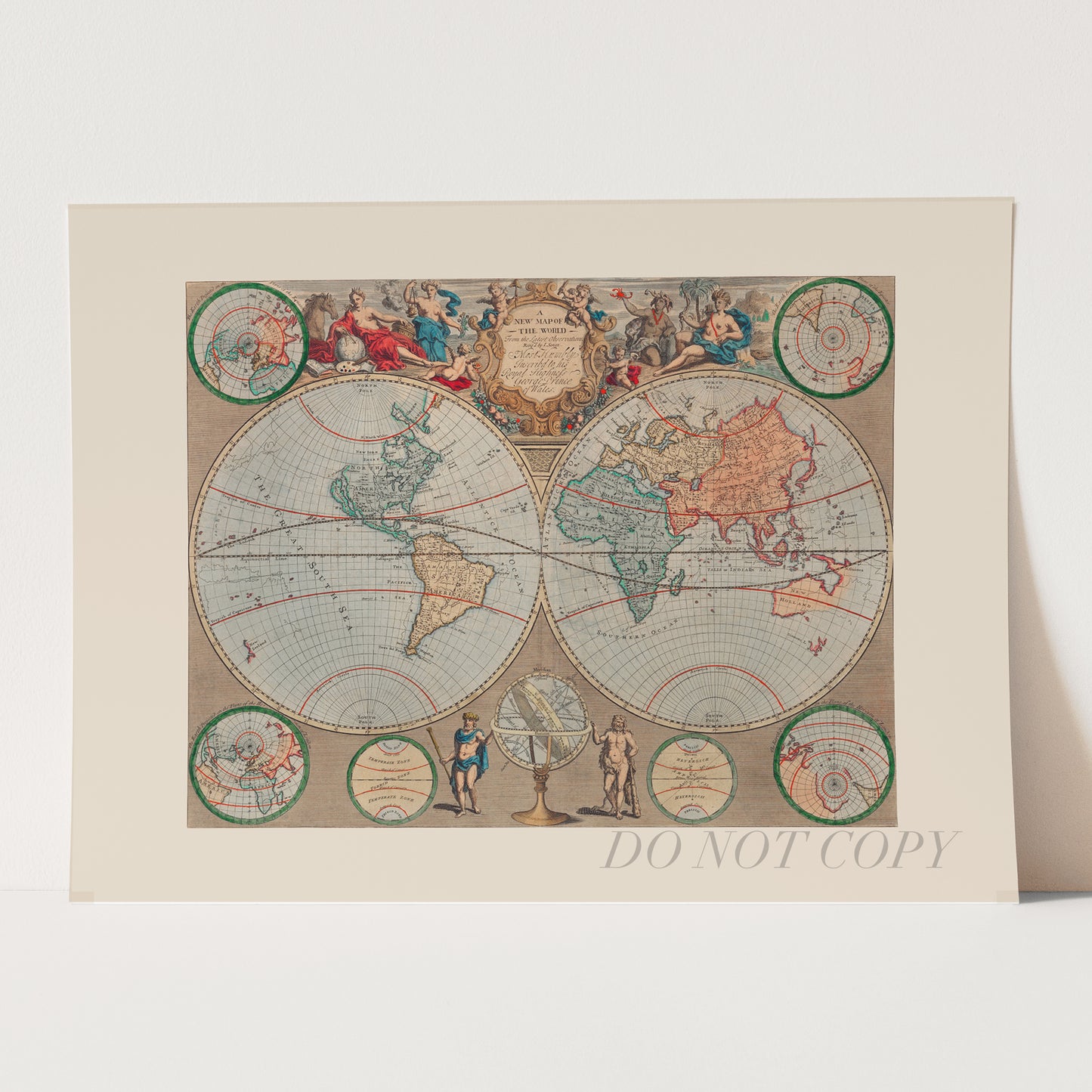 A New Map of the World (1720) by John Senex