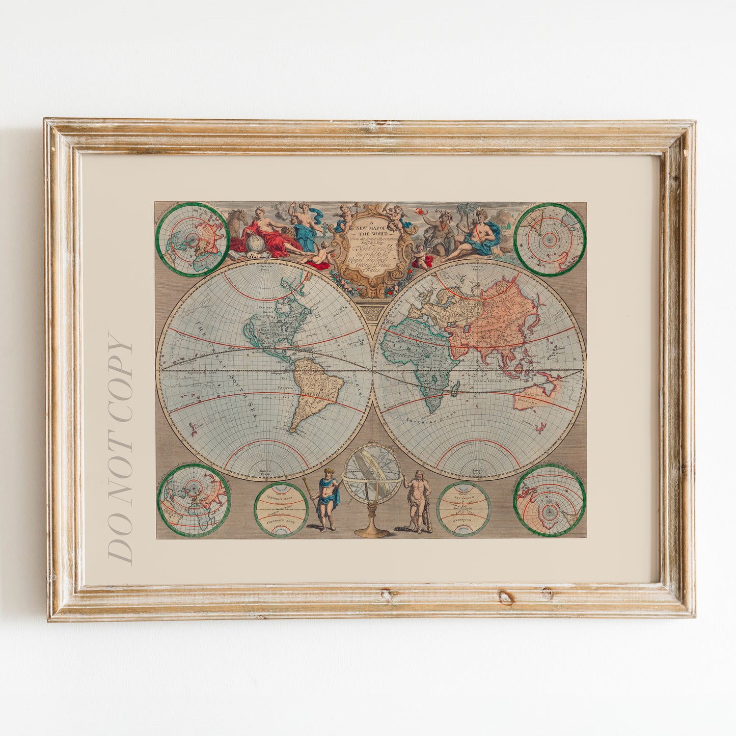 A New Map of the World (1720) by John Senex