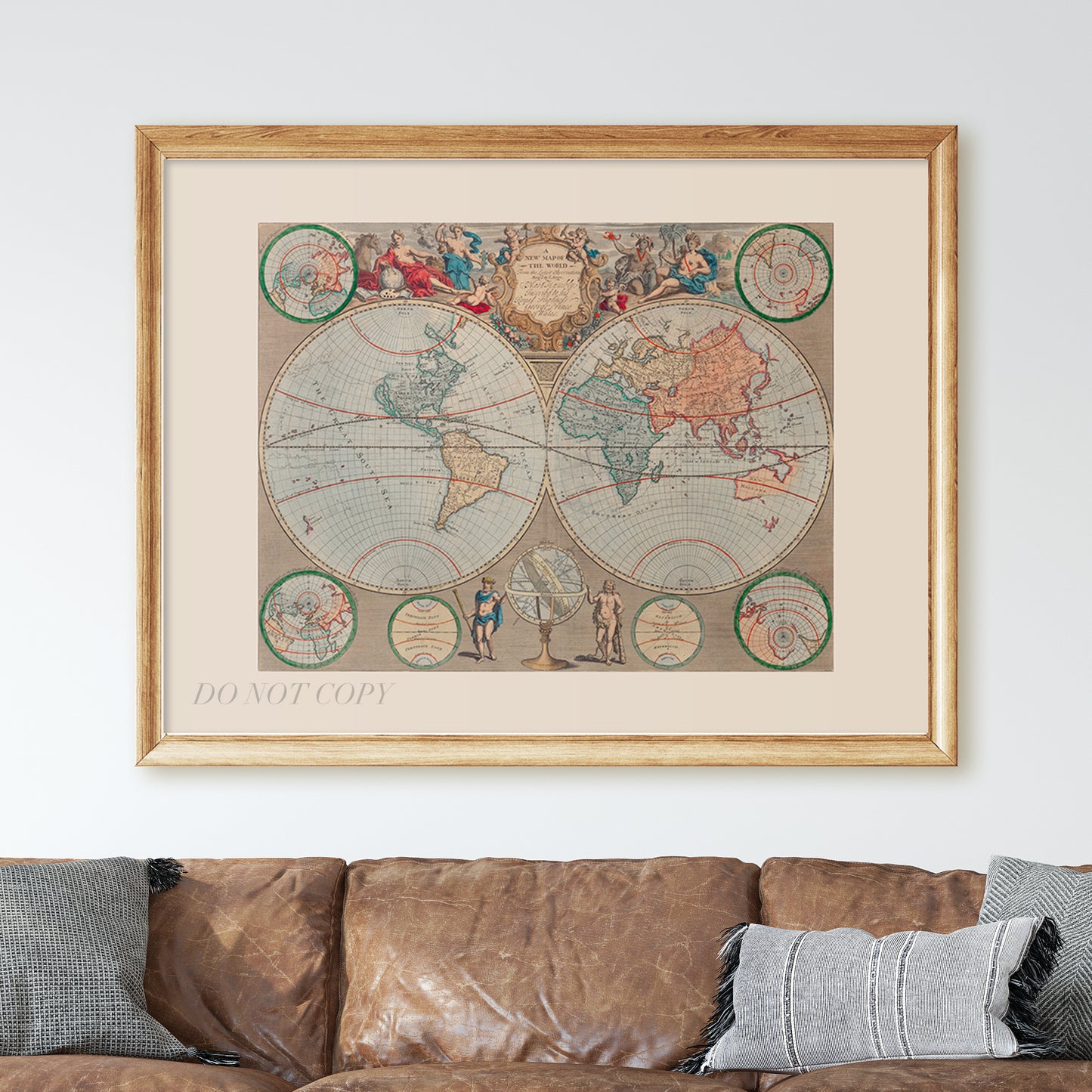 A New Map of the World (1720) by John Senex