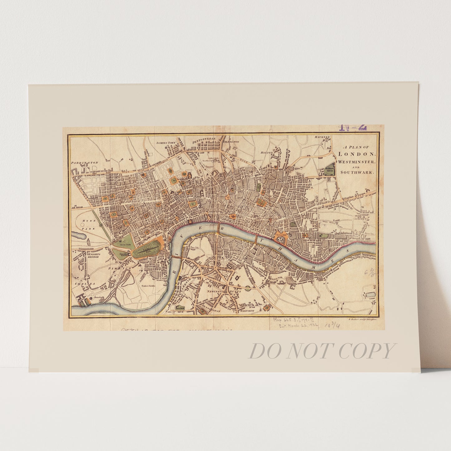 A Plan of London, Westminster, and Southwark
