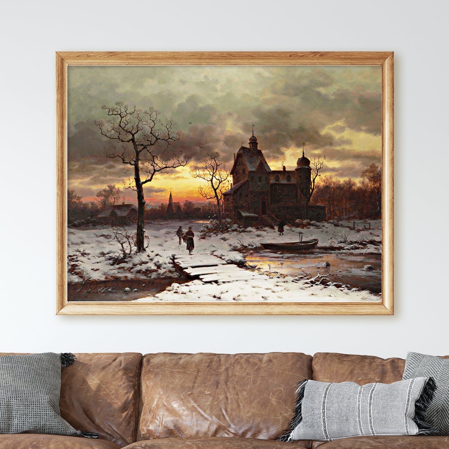 A Winter Twilight in the Rhine Valley by Ernesto Strigelly