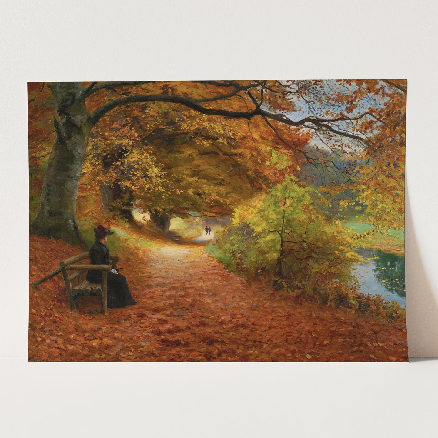 A Wooded Path in Autumn