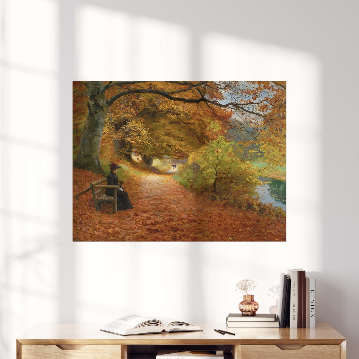 A Wooded Path in Autumn