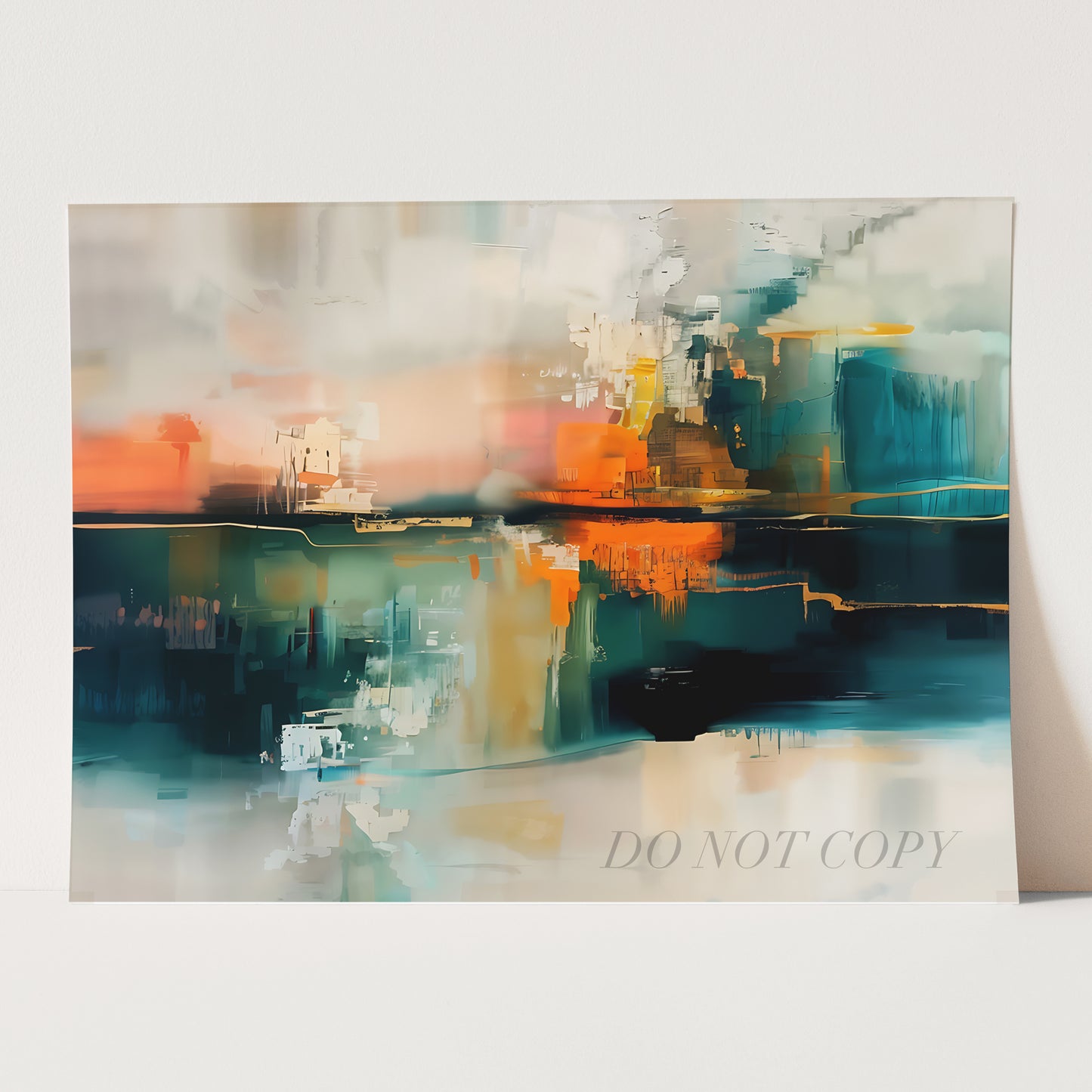 Abstract Art - Teal & Orange