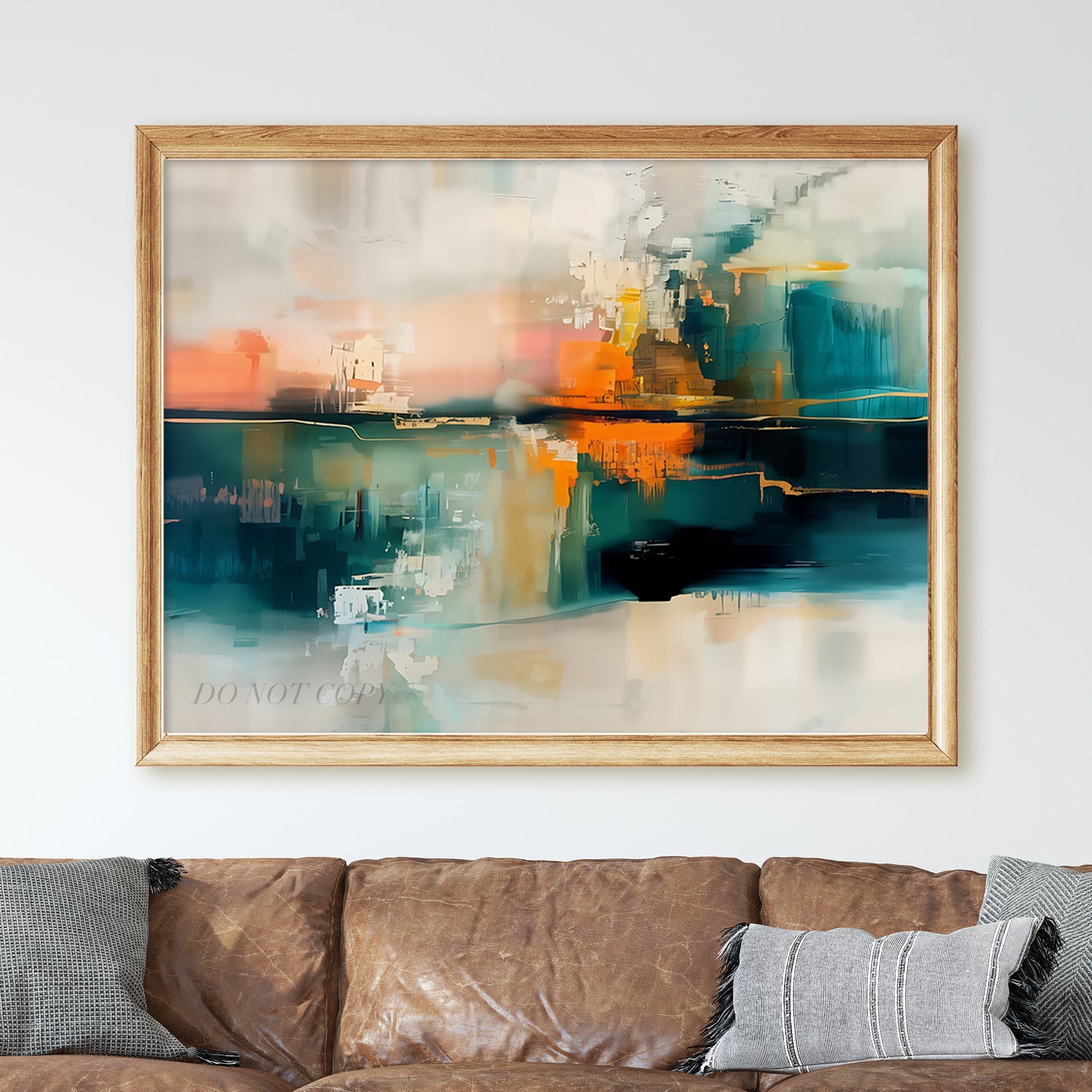 Abstract Art - Teal & Orange