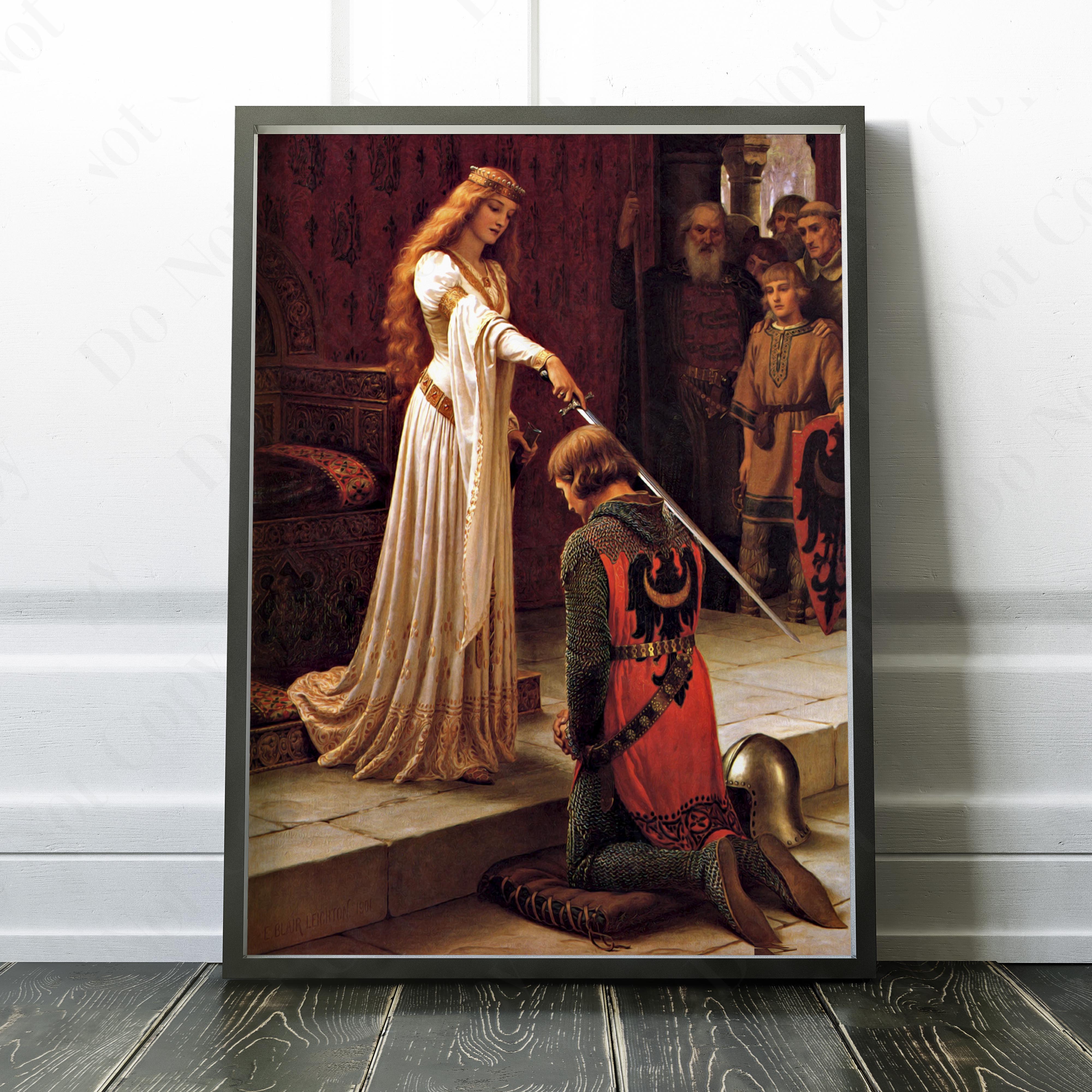 Affiche Art Edmund Blair Leighton The Accolade, 1901 60x80cm Affiche Art Edmund Blair Leighton The Accolade, 1901 60x80cm