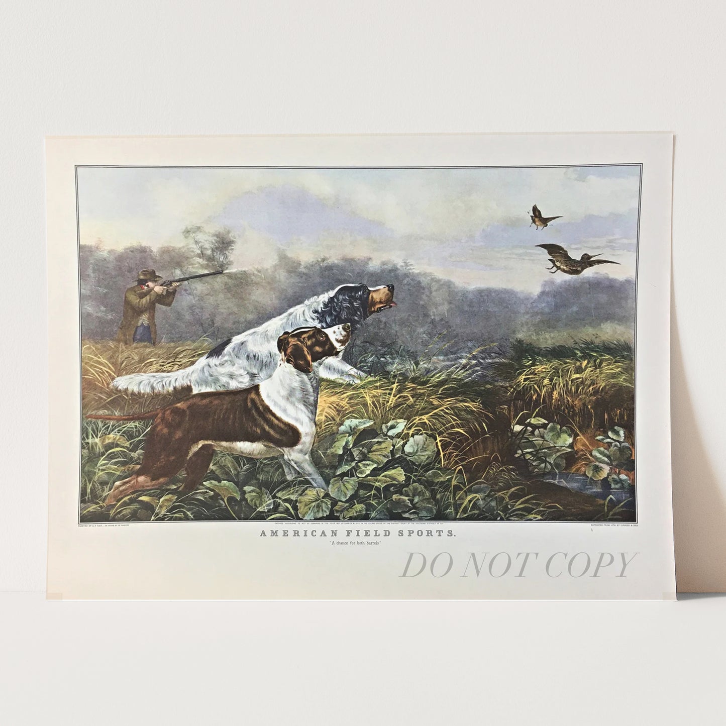 American Field Sports "A Chance for Both Barrels" by Currier & Ives 1857