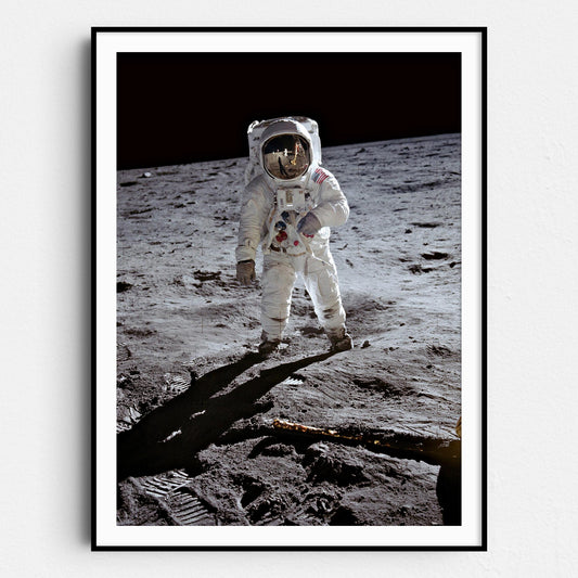 Astronaut Buzz Aldrin Near Apollo 11 Module on Moon 1969