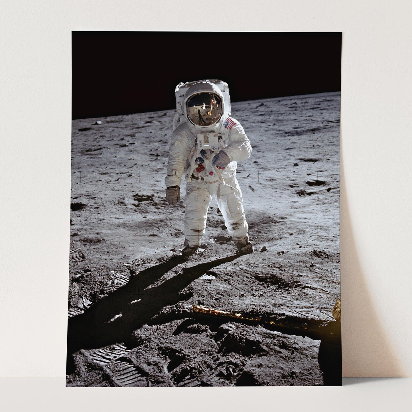 Astronaut Buzz Aldrin Near Apollo 11 Module on Moon 1969