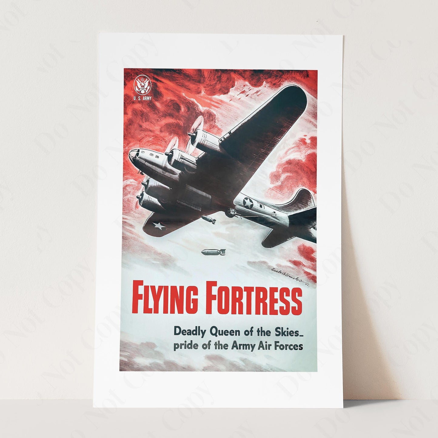 B17 Flying Fortress World War Two Poster