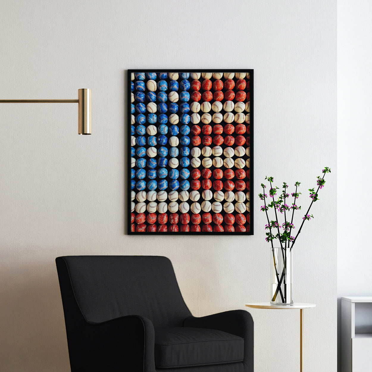 USA Flag Of Baseballs