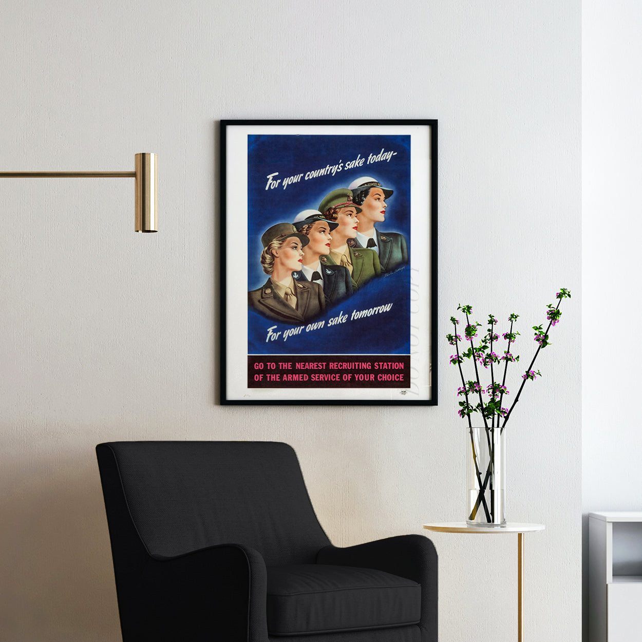 Vintage World War Two Women's Recruiting Poster