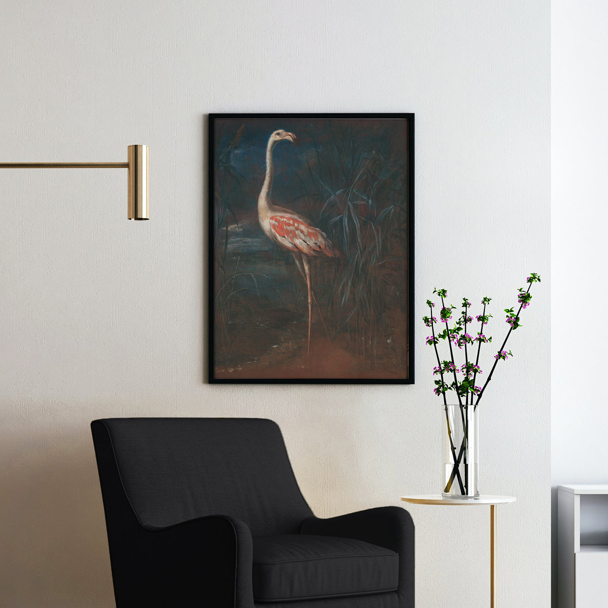 Vintage Flamingo Painting
