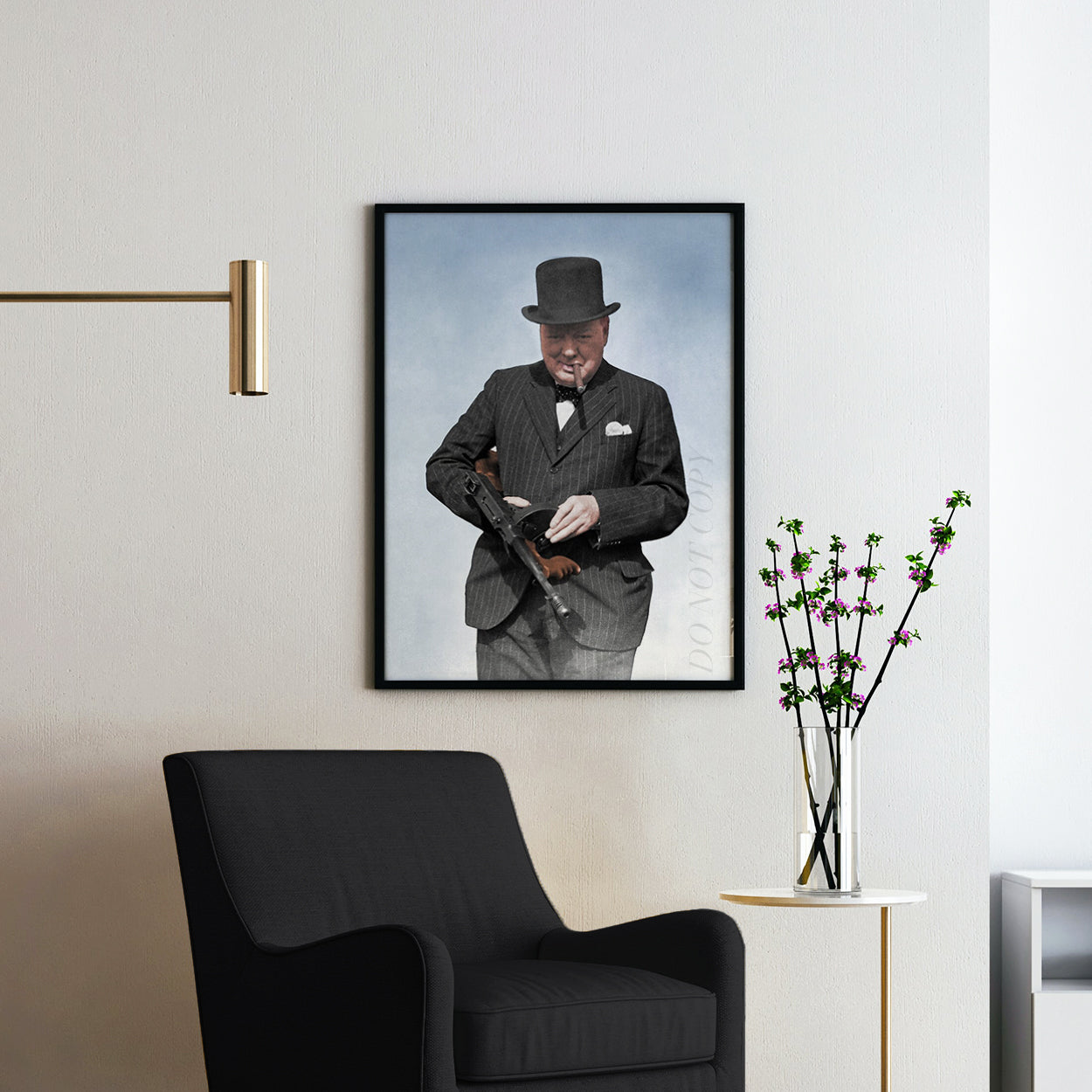 Winston Churchill Tommy Gun