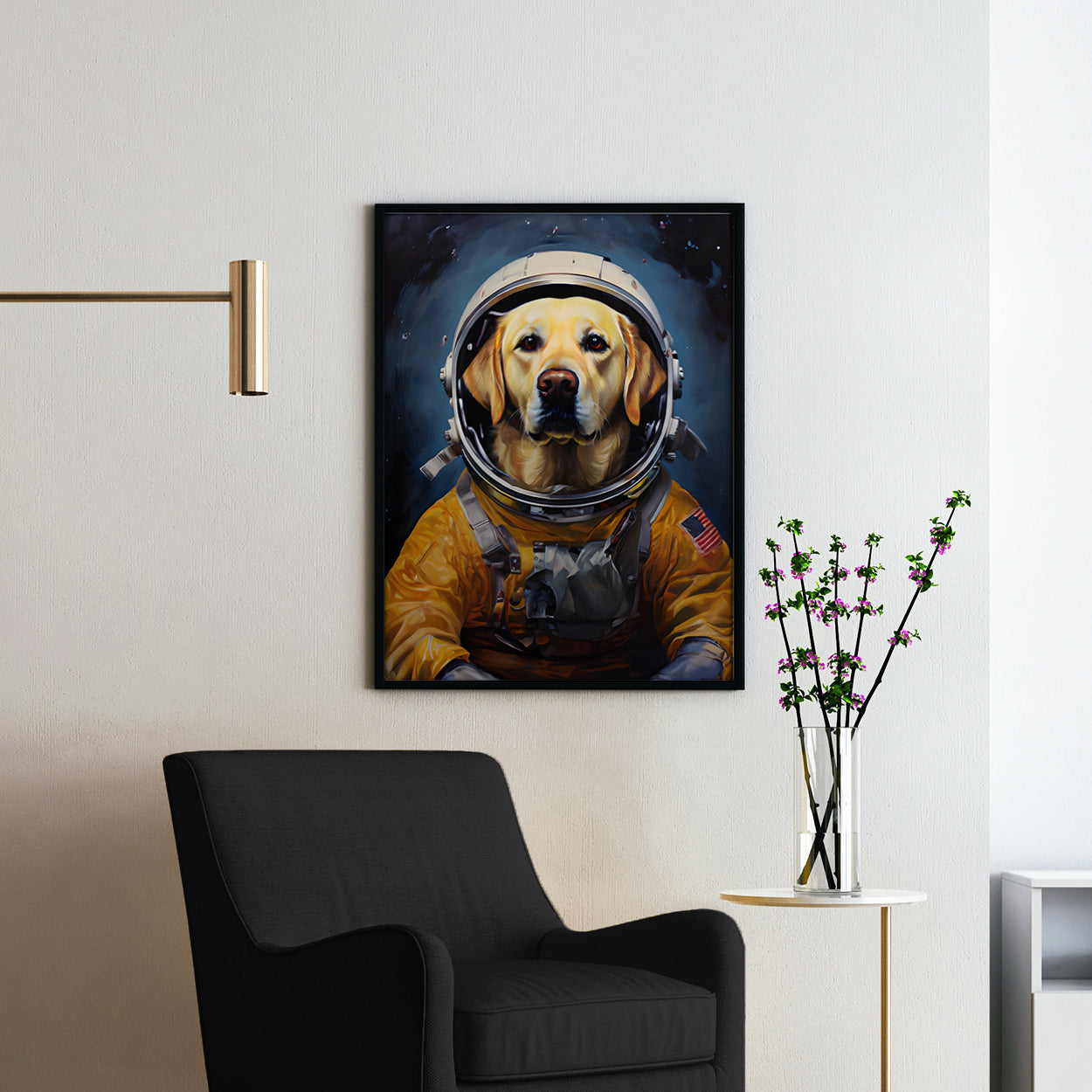 Yellow Labrador Astronaut