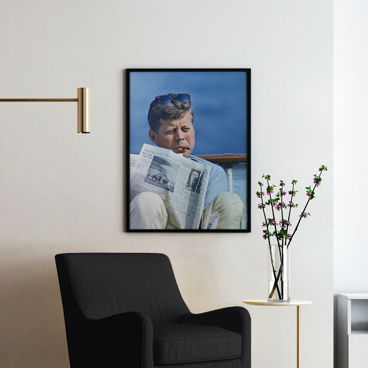 JFK John F Kennedy Smoking A Cigar