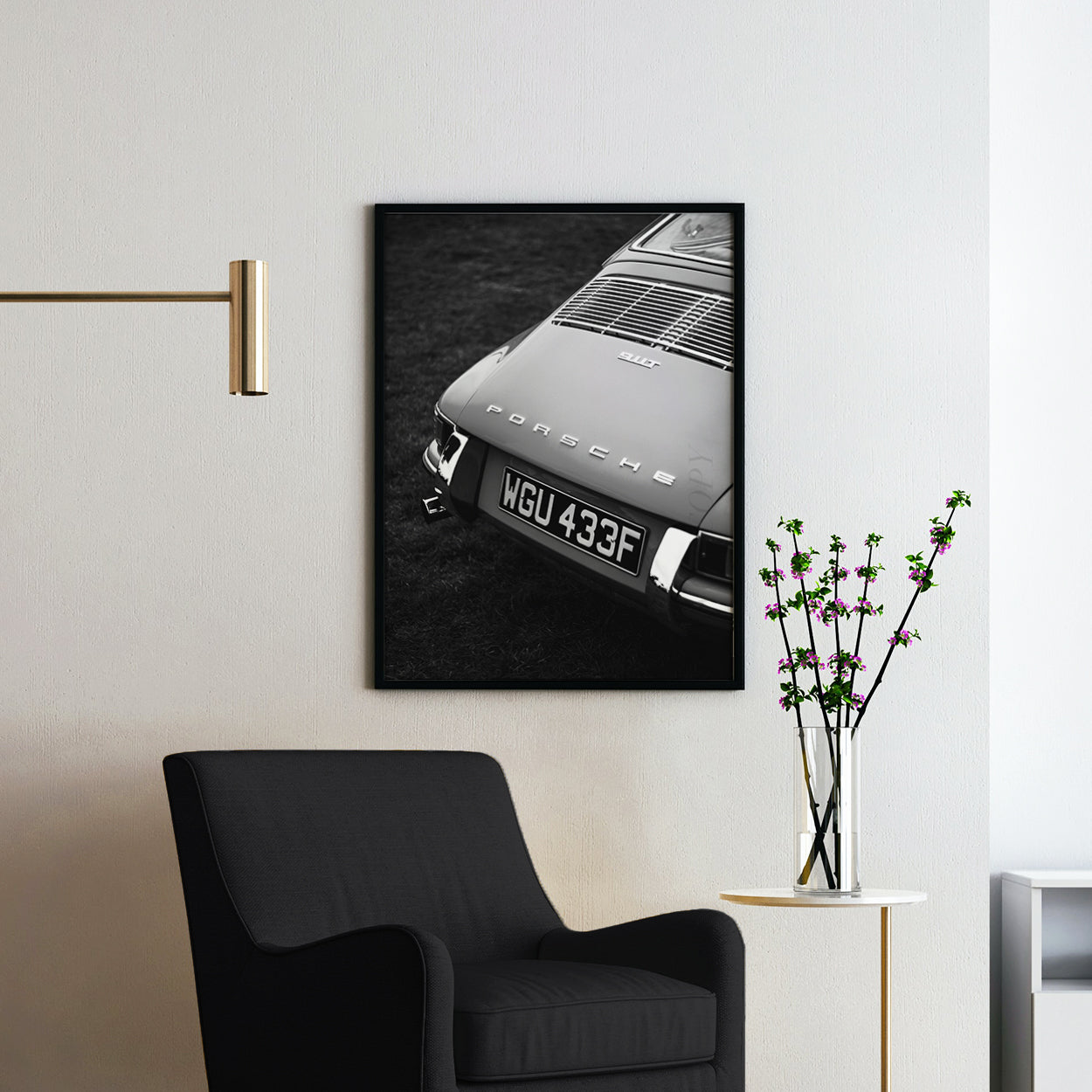 Vintage Black & White Porsche 911 SWT
