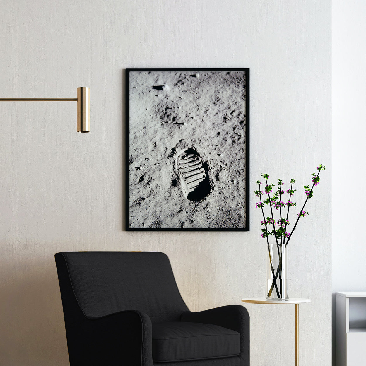 Buzz Aldrin Boot Print On The Moon