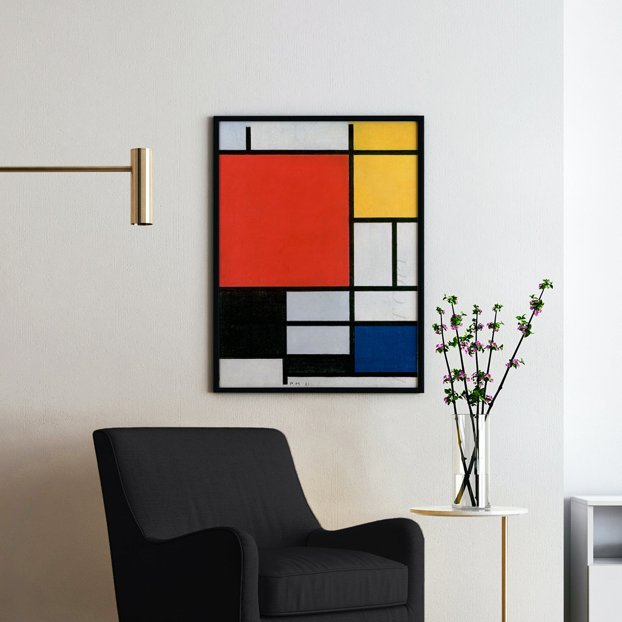 Composition with Red, Yellow, Blue, and Black (1921) by Piet Mondrian