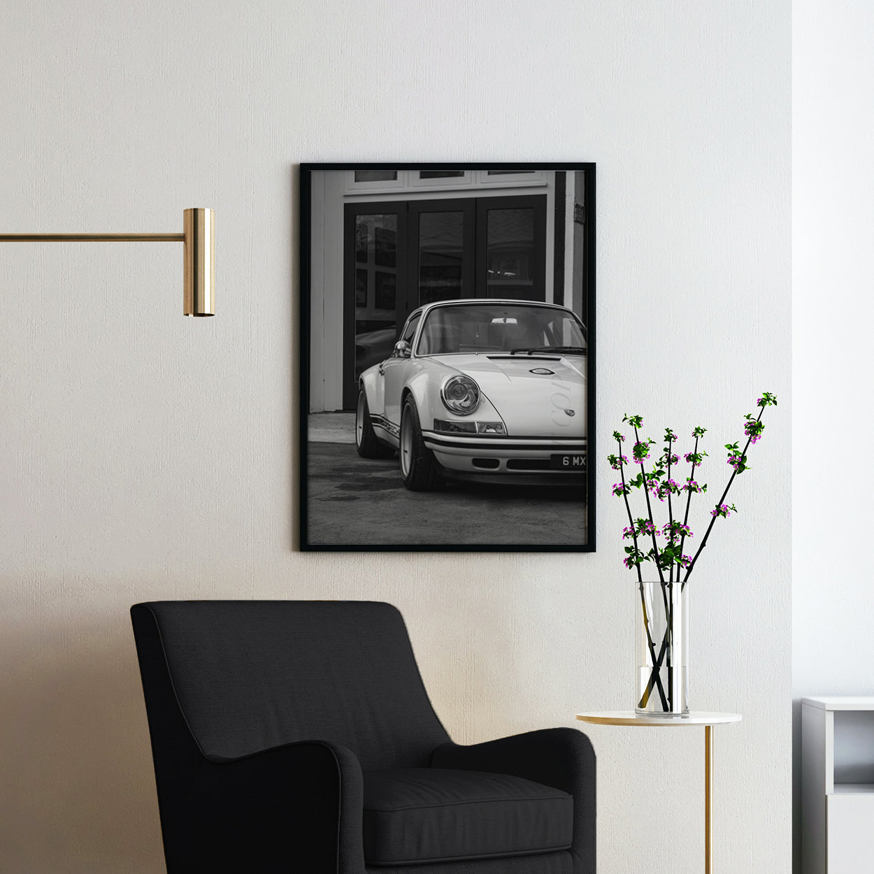 Vintage White Porsche 911