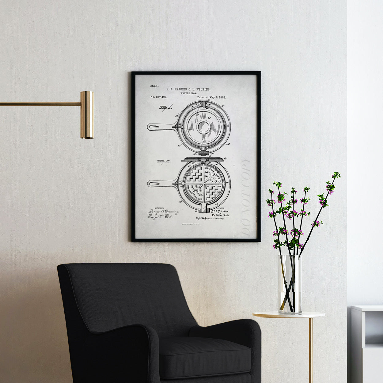 Waffle Iron 1883 Patent