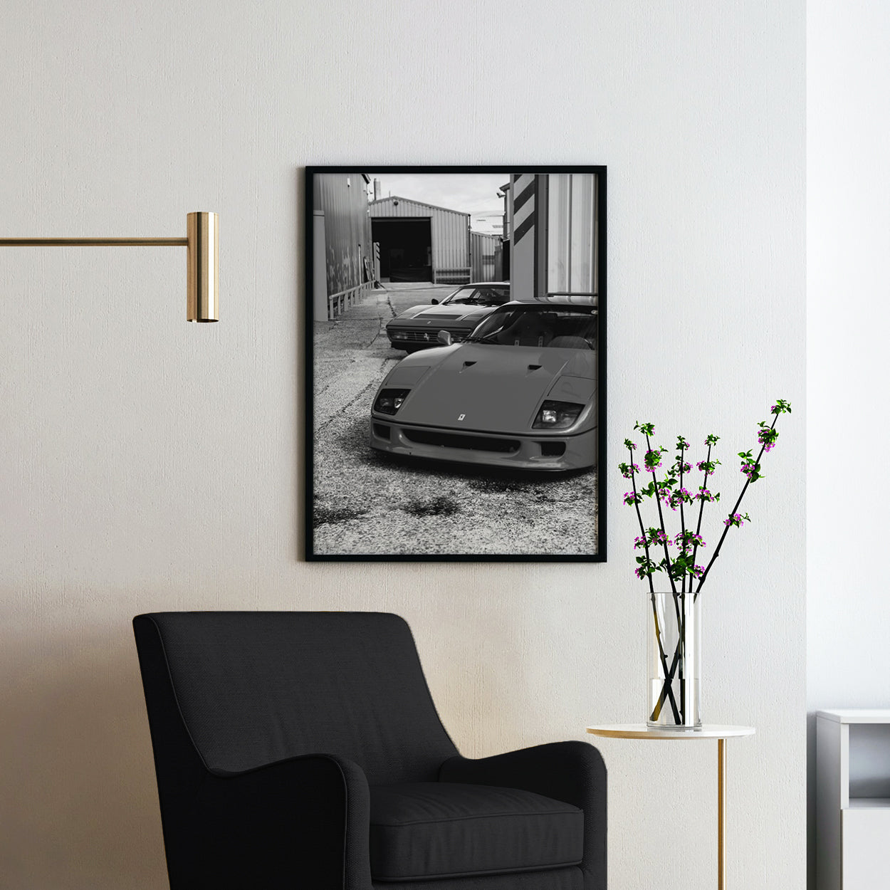 Vintage Ferraris Black & White
