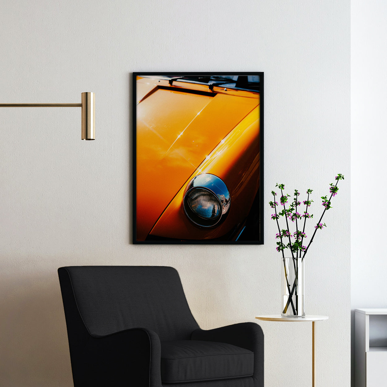Vintage Orange Porsche 911 Light