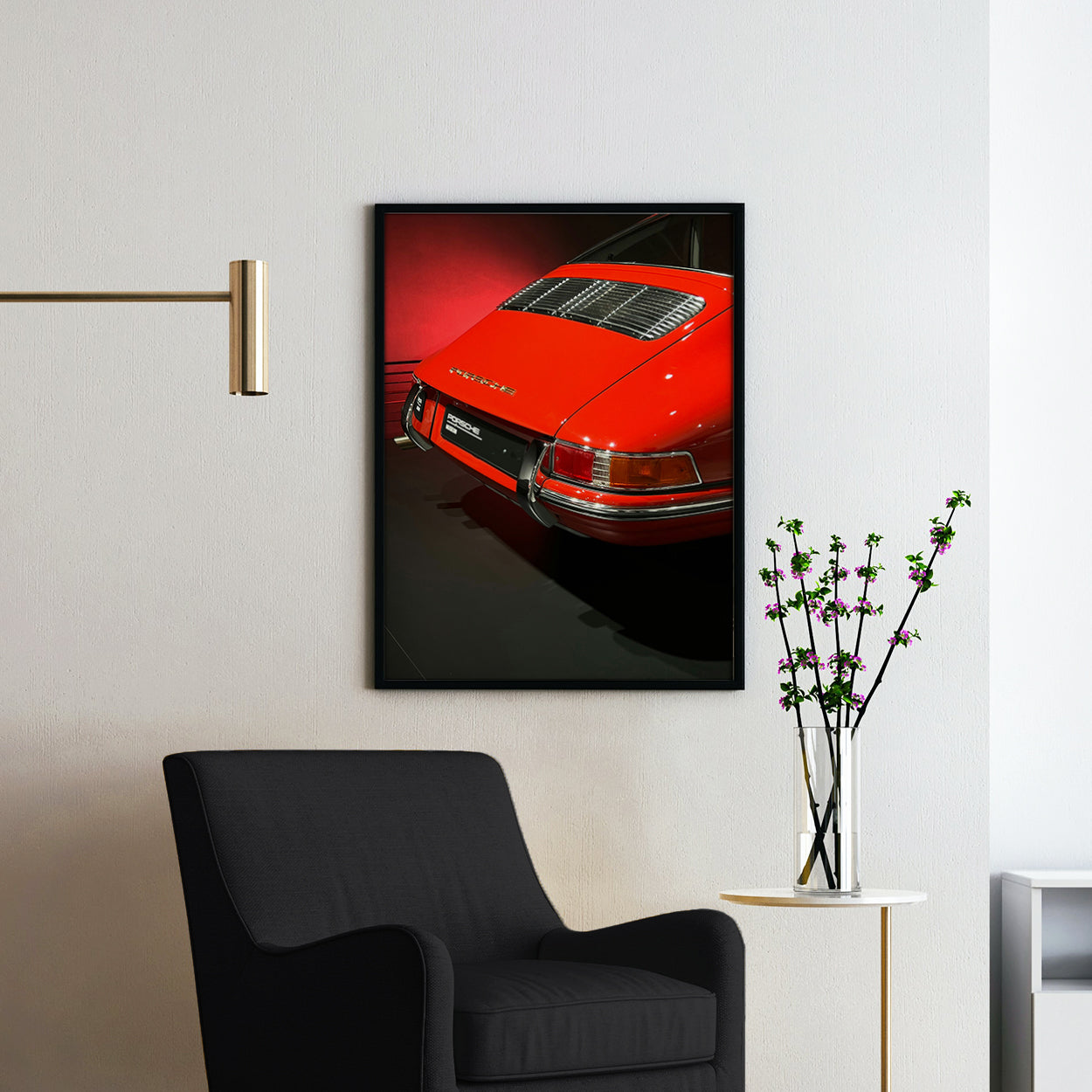 Vintage Red Porsche Bumper
