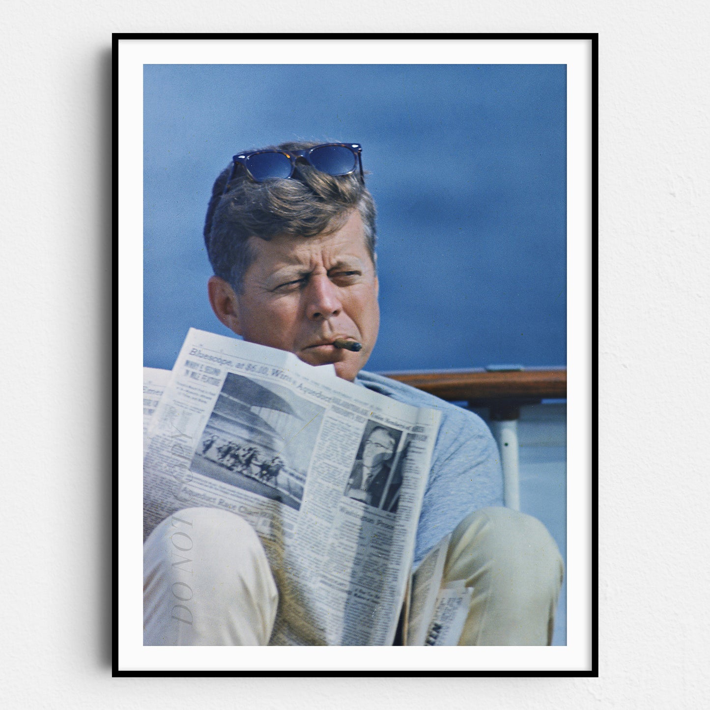 JFK John F Kennedy Smoking A Cigar