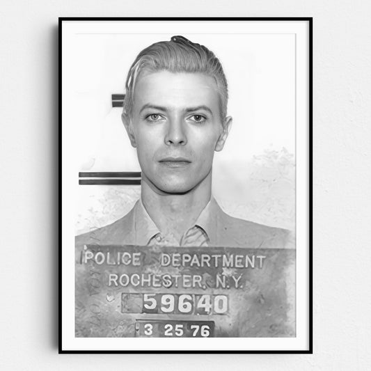 David Bowie Prison Mug Shot