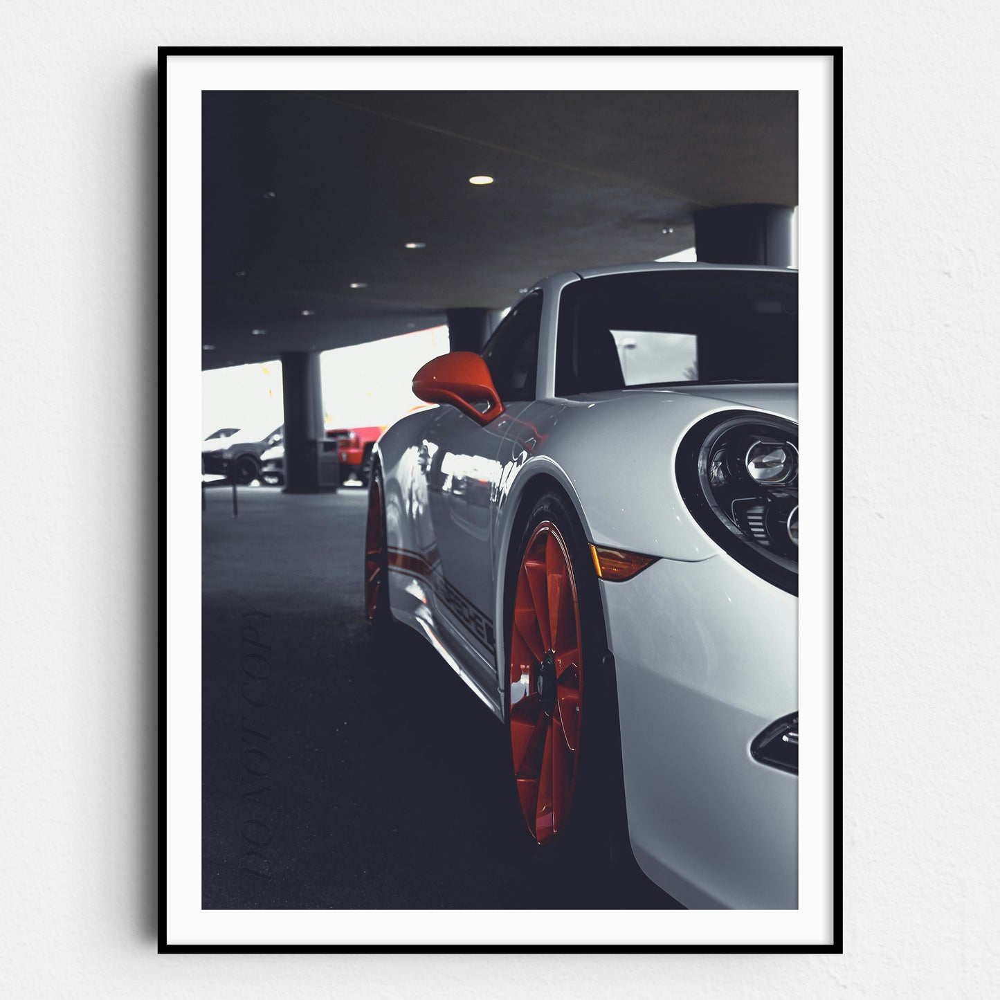 White Porsche 911 Side View