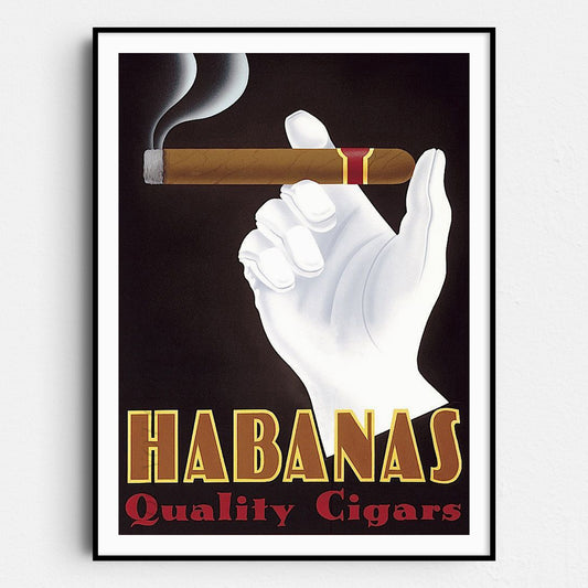 Habanas Quality Cigars Vintage Poster