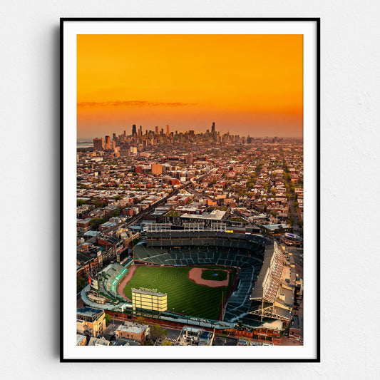 Wrigley Field & Chicago Skyline