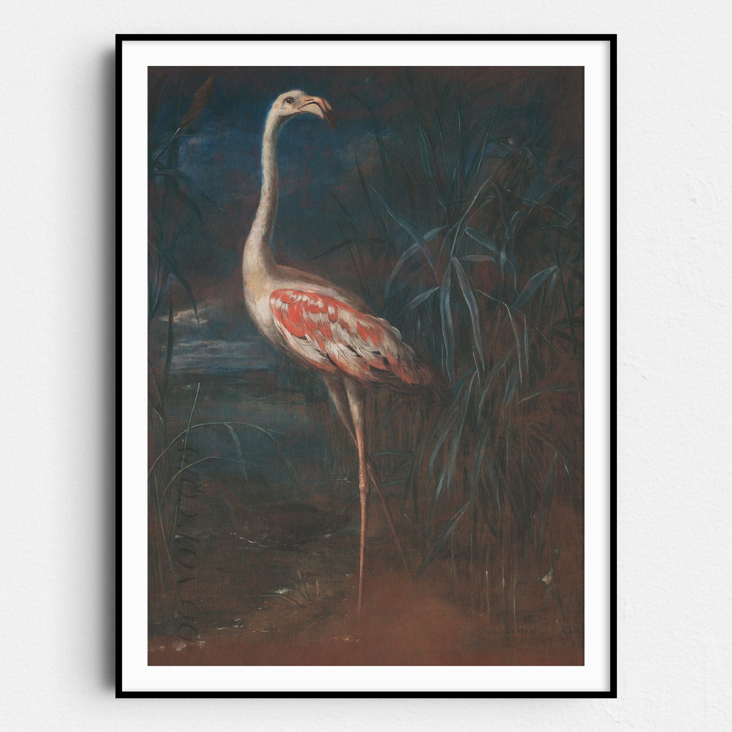 Vintage Flamingo Painting