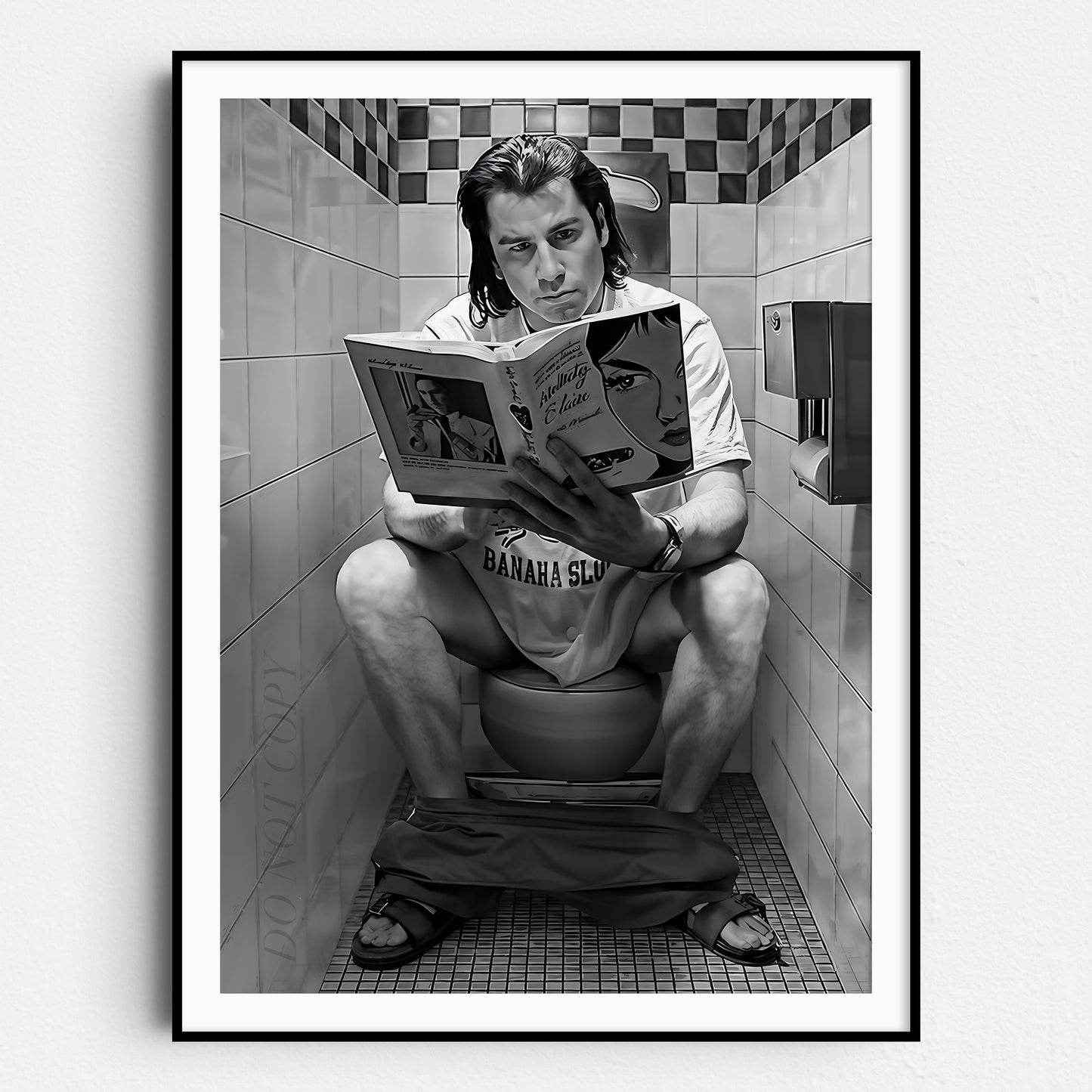 John Travolta Pulp Fiction Bathroom Toilet Scene