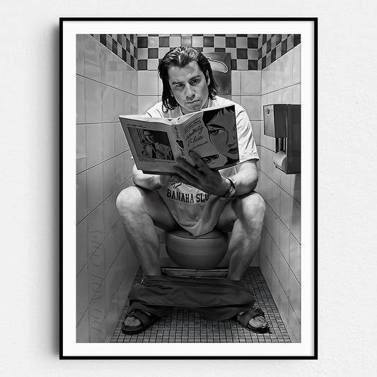 John Travolta Pulp Fiction Bathroom Toilet Scene