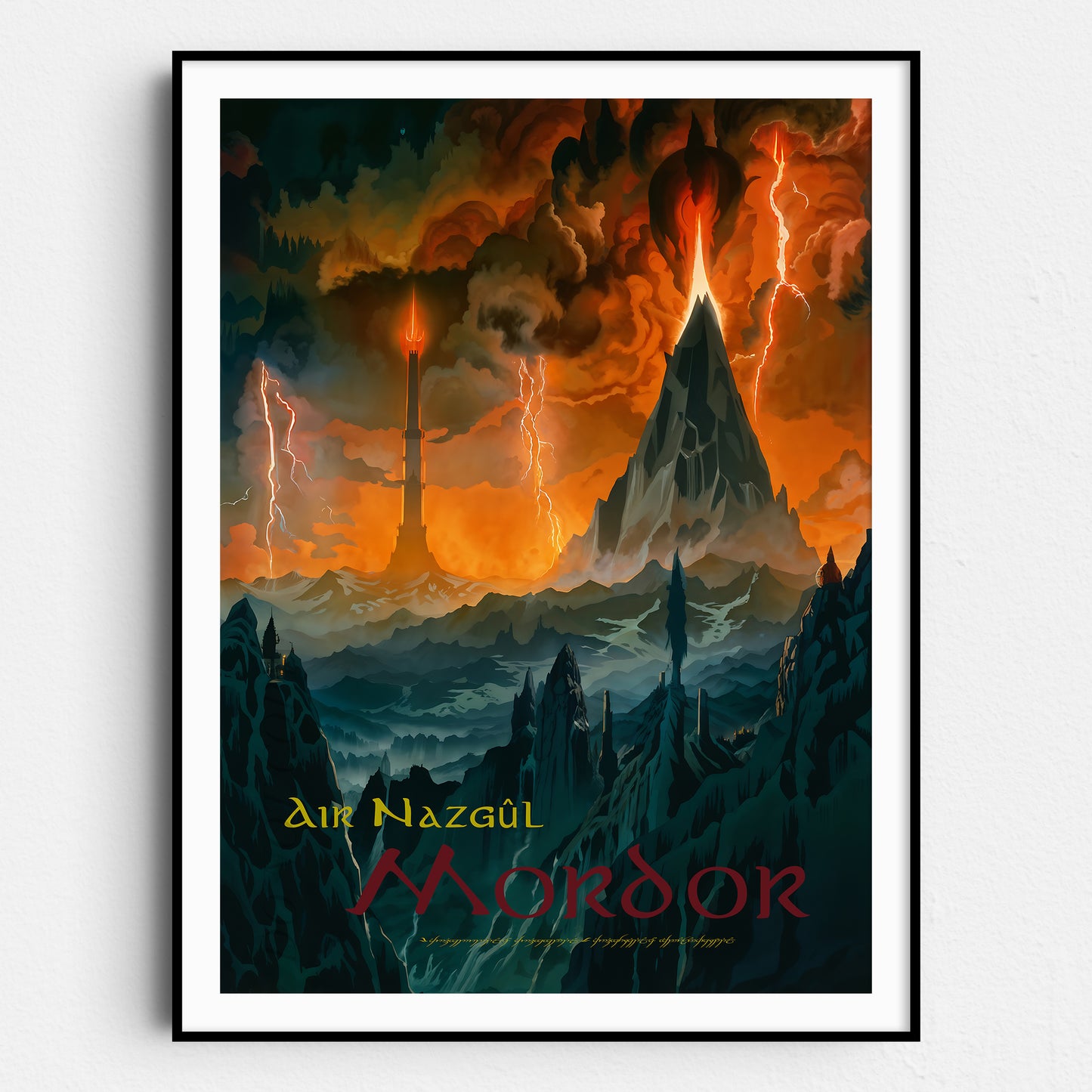 Vintage Mordor Travel Poster