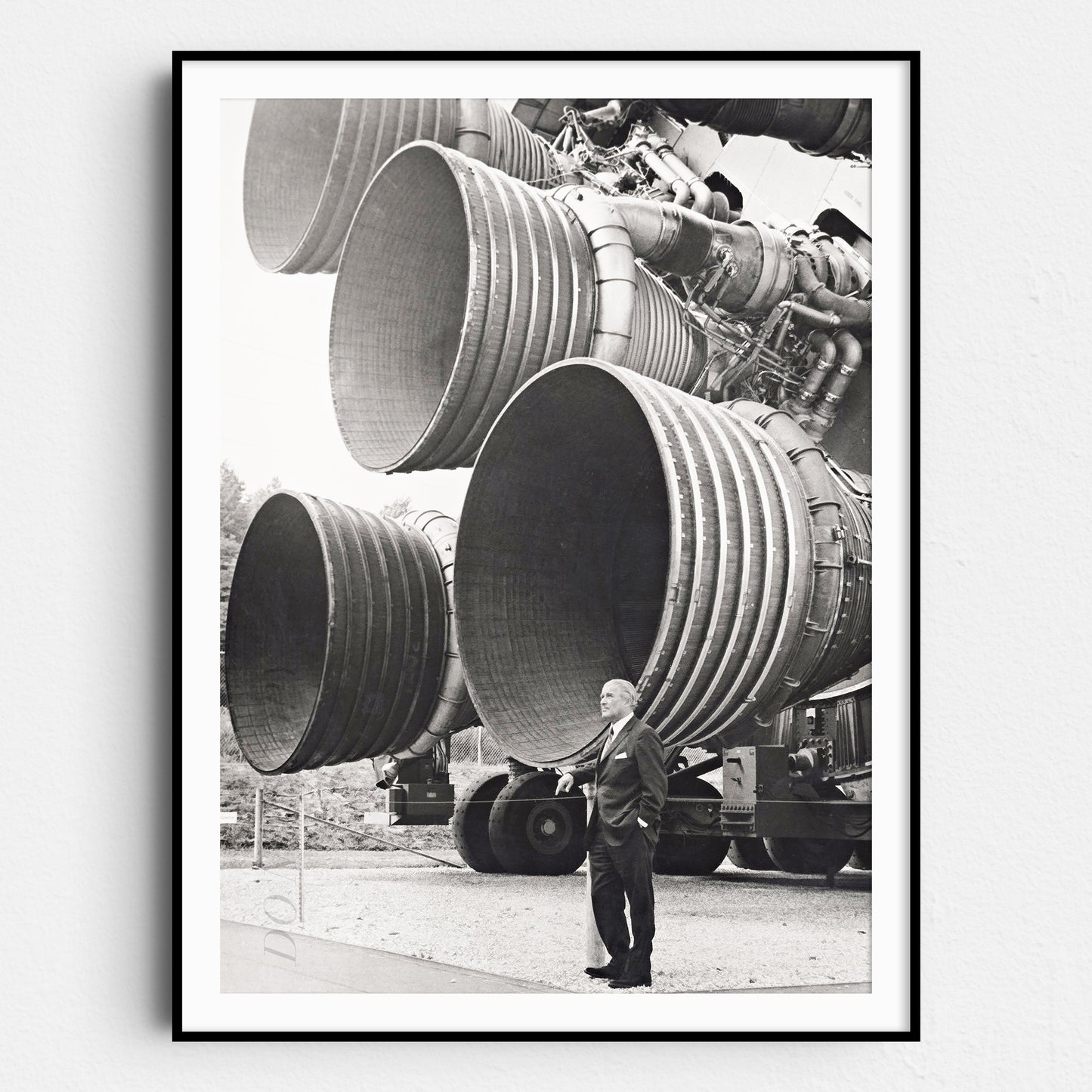 Von Braun With The F-1 Engines Of The Saturn V