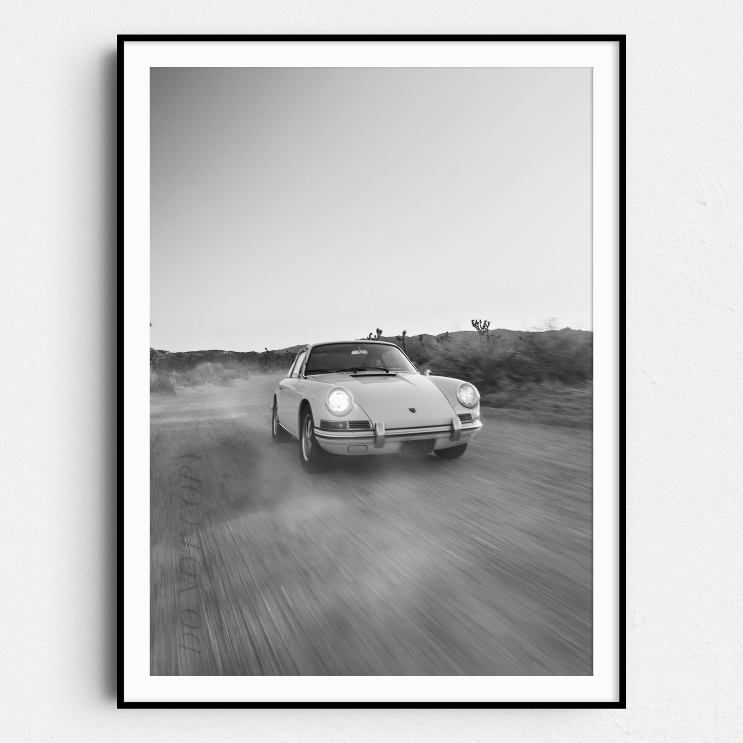 Vintage White Porsche 911 In Desert