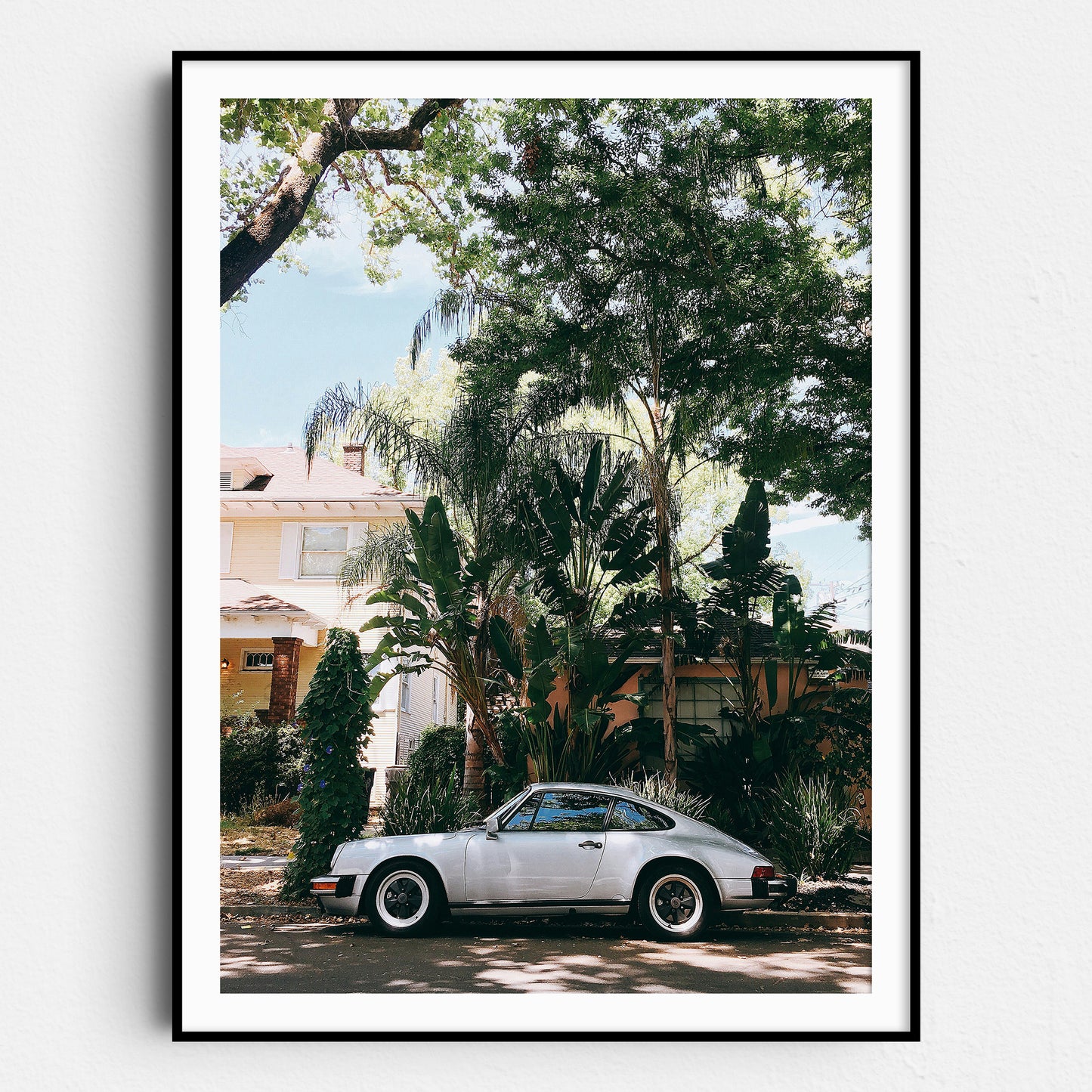 Vintage Porsche 911 Under Palm Trees