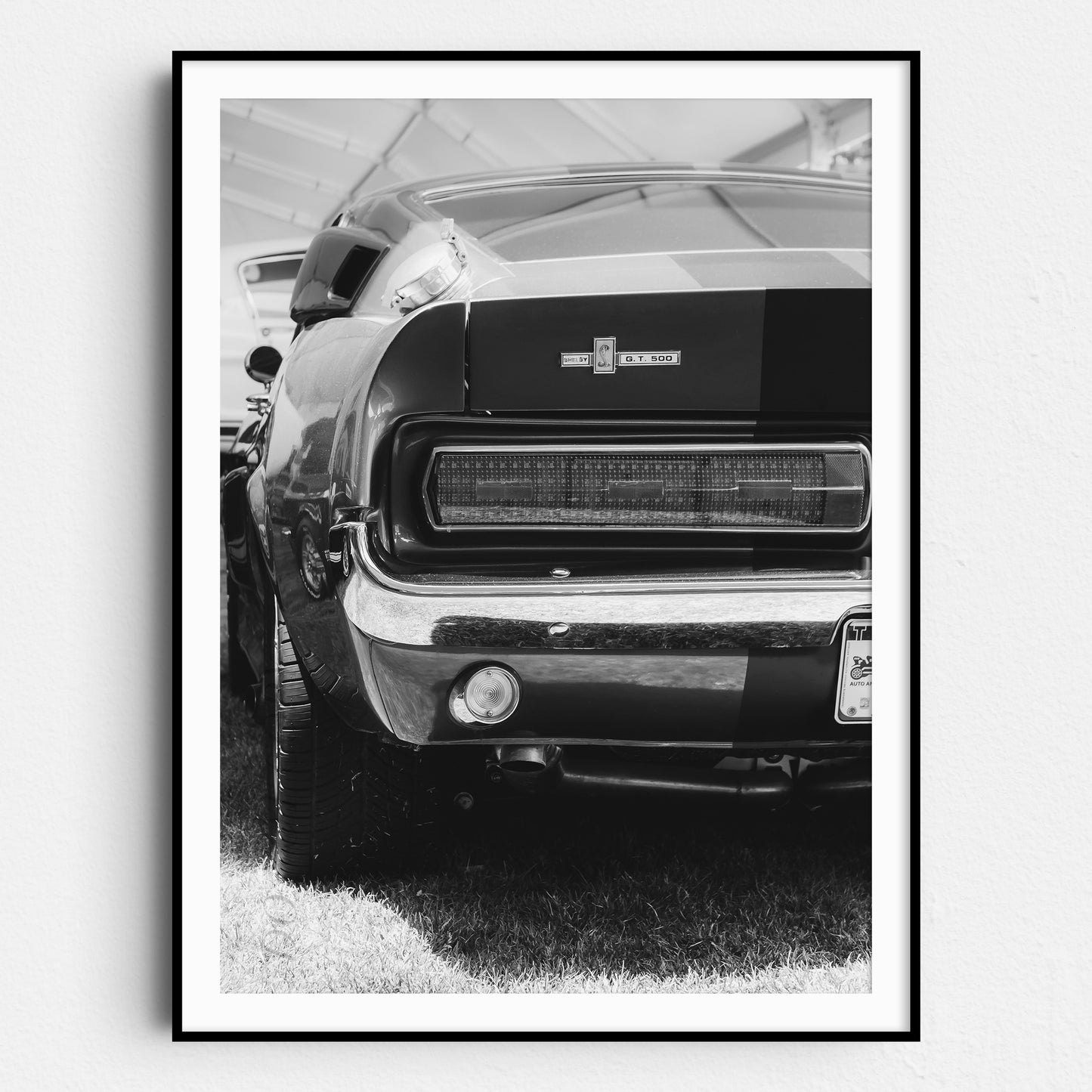 Vintage Ford Mustang Shelby GT500 Rear View