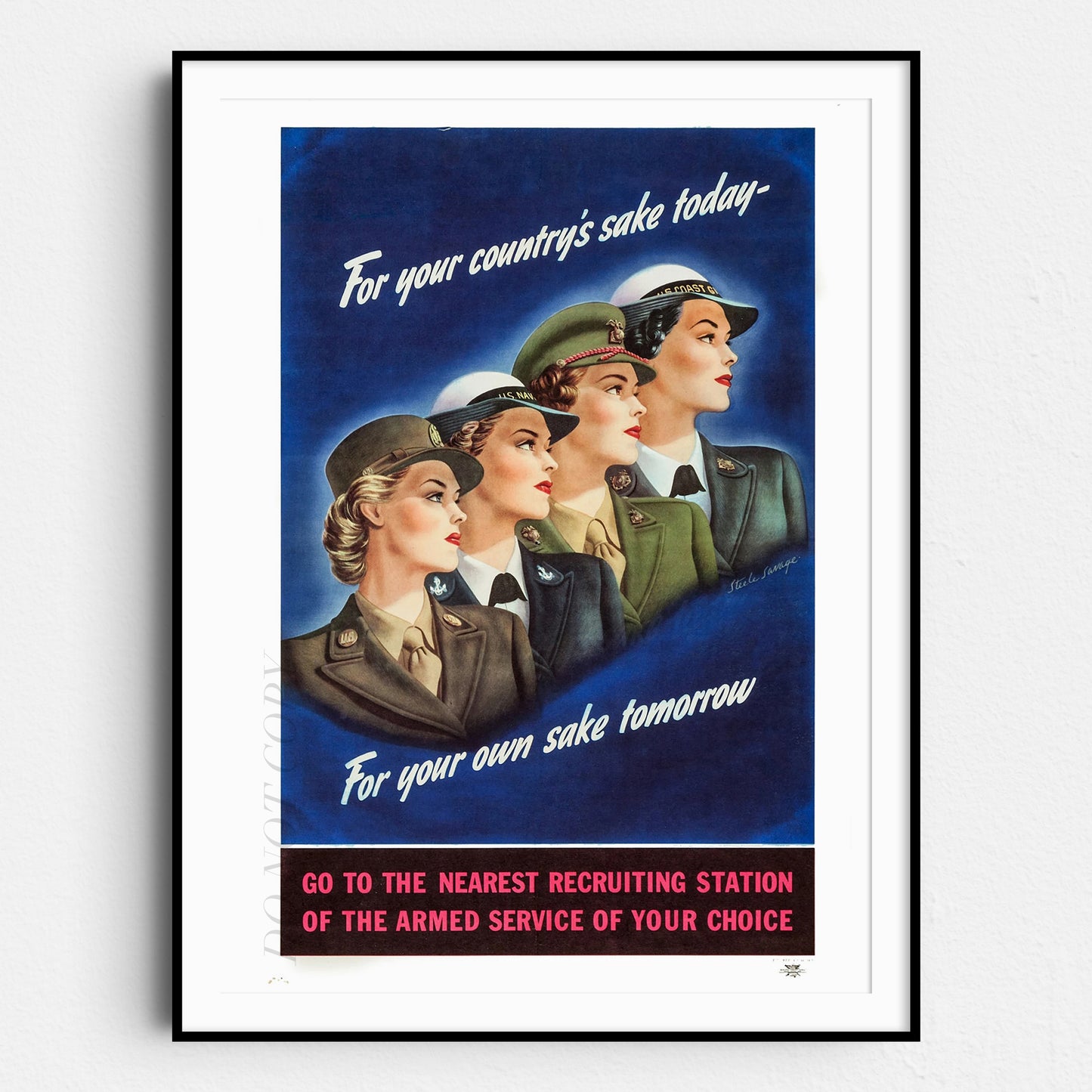 Vintage World War Two Women's Recruiting Poster
