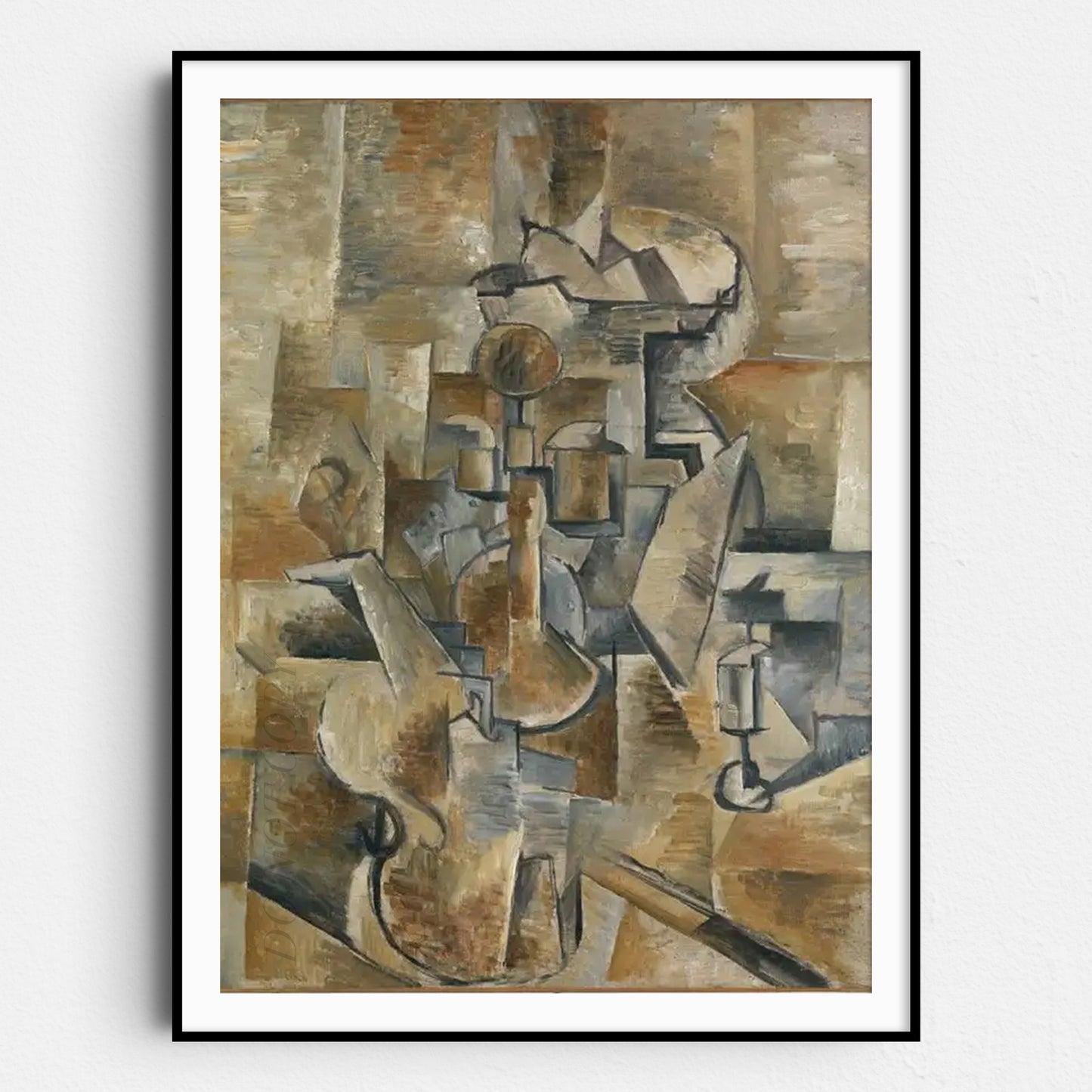 Violin and Candlestick (1910) by Georges Braque