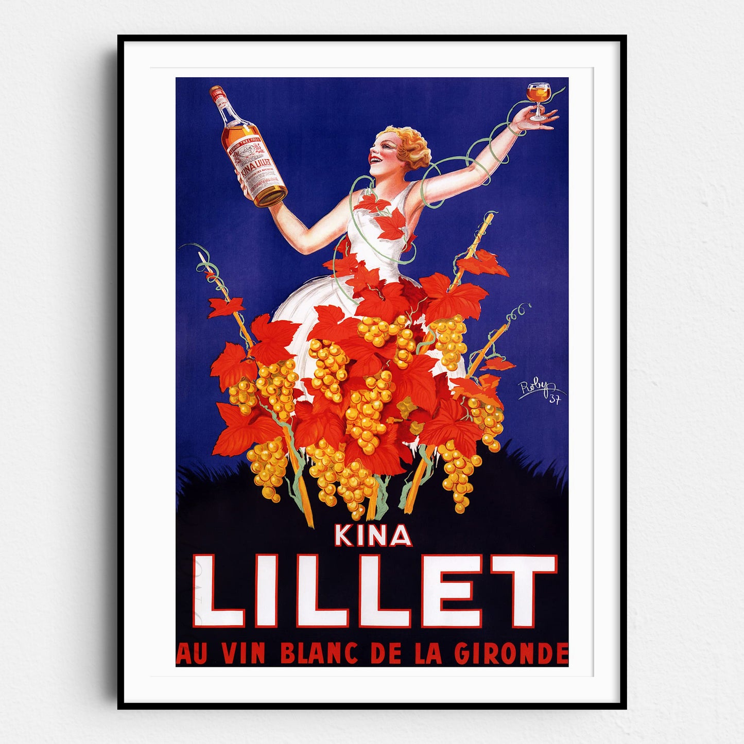 Kina Lillet (1937) Vintage Wine Poster by Robys